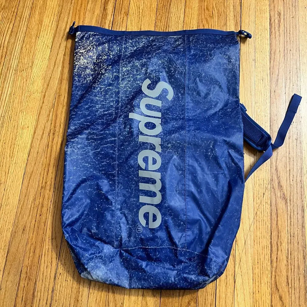 Supreme Blue Olmetex Speckled Waterproof Bag Backpack Italy **